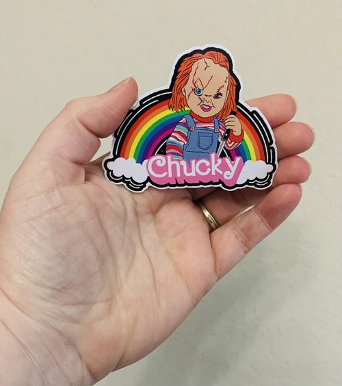 Rainbow Chucky- Rainbow Horror Dolls Stickers/Magnet