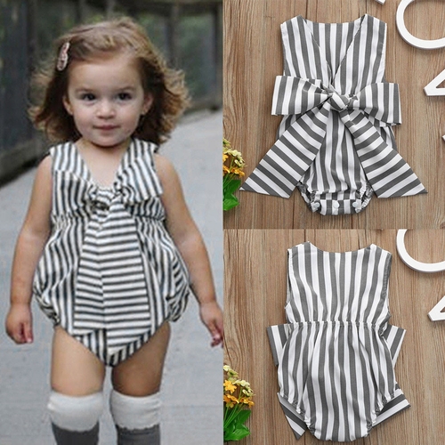 Summer Baby Girls rompers newborn Infant Striped