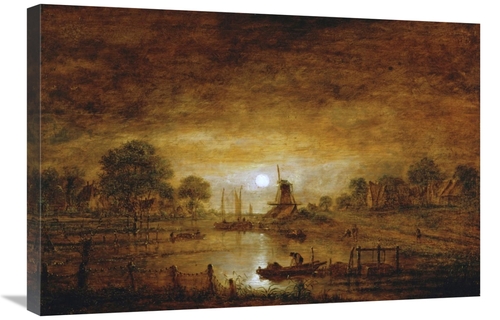 Global Gallery GCS-283282-30-142 30 in. Title Unknown - Boats at Sunse