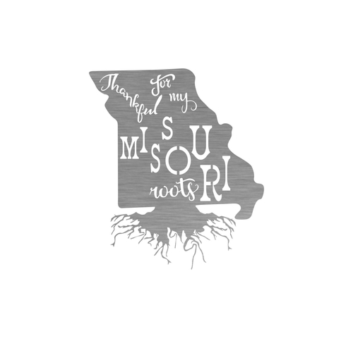 Precision Metal Art MISSOURIROOTS-24SS 24 in. State Missouri Roots Ste