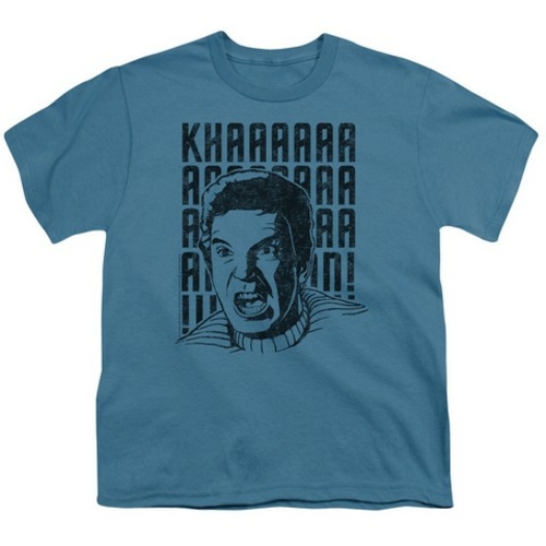 Trevco Star Trek-Khan Yell - Short Sleeve Youth 18-1 Tee - Slate, 