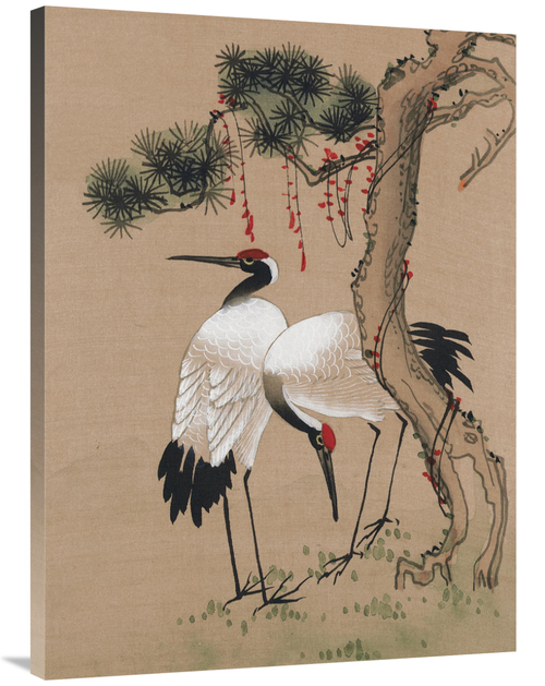 Global Gallery GCS-110204-3040-142 30 x 40 in. Two Cranes Art Print - 
