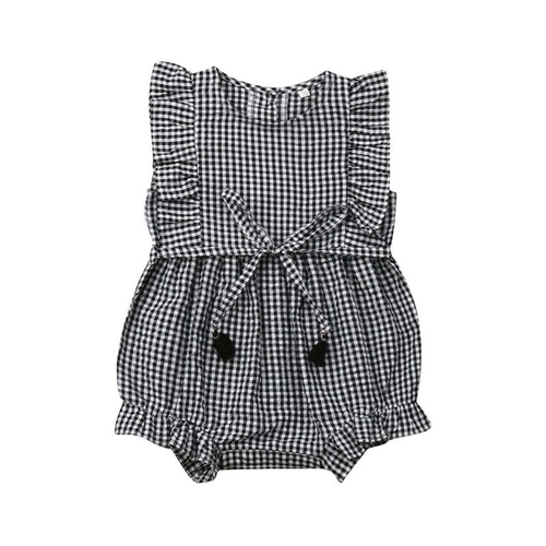 Newborn Baby Kid Girl Ruffle Clothes Sleeveless