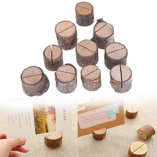 Main Wedding Decoration Wooden Name Place Card Holders image