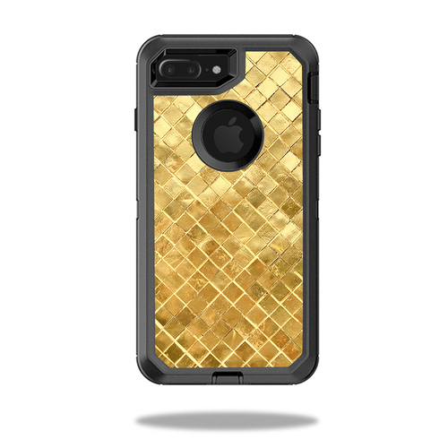 MightySkins OTDIP8PL-Gold Tiles Skin for Otterbox Defender iPhone 8 Pl