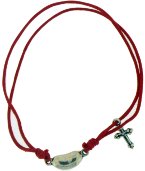 Solid Rock Jewelry 144758 Red Cotton Adjustable Friendship with Heart 