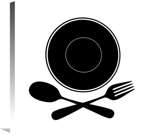 Global Gallery GCS-467107-2424-142 24 x 24 in. Mealtime - Black on Whi