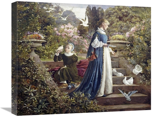 Global Gallery GCS-266936-22-142 22 in. Feeding the Doves Art Print - 