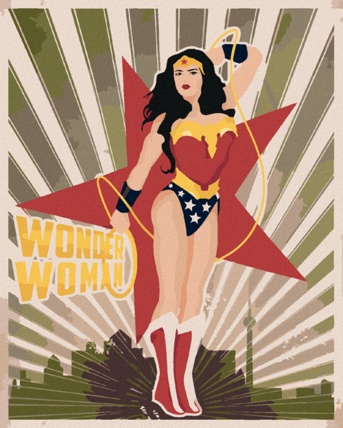Zuty - Paint by Numbers - WONDER WOMAN STAR, 40x50 cm