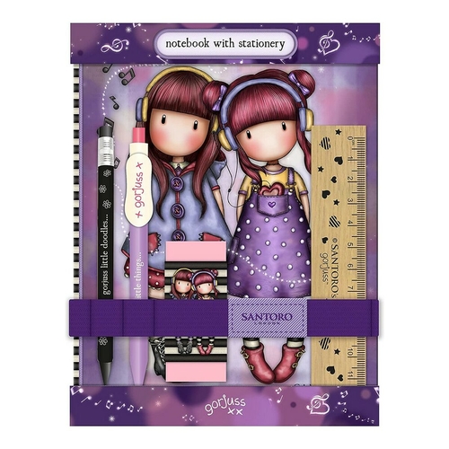 Stationery Set The Duet Gorjuss Purple (5 pcs)