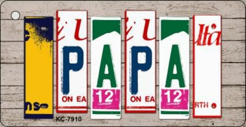 Smart Blonde KC-7910 Papa Wood License Plate Art Novelty Key Chain