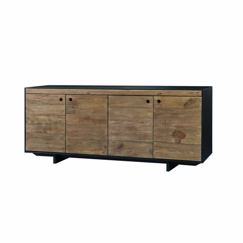 Sideboard DKD Home Decor   Wood Pinewood Recycled Wood Black