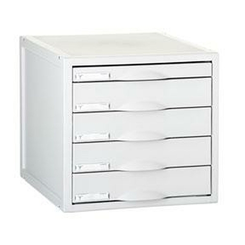 Modular Filing Cabinet Archivo 2000 ArchiSystem 5 drawers Grey Plastic