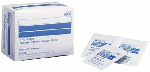 Alcohol Prep Pads. Case of 4000 Medium 2 Ply Pads for Skin Preparation