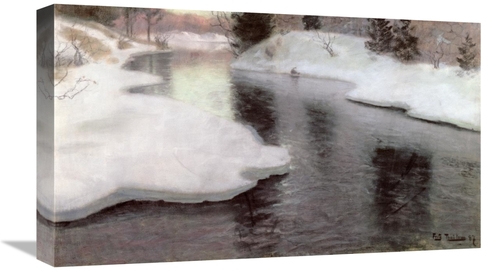 Global Gallery GCS-268578-22-142 22 in. Thawing Ice - The Lysaker Rive
