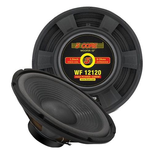 5Core 12 Inch DJ Subwoofer Speaker 1200W Peak 8Ohm Audio Replacement