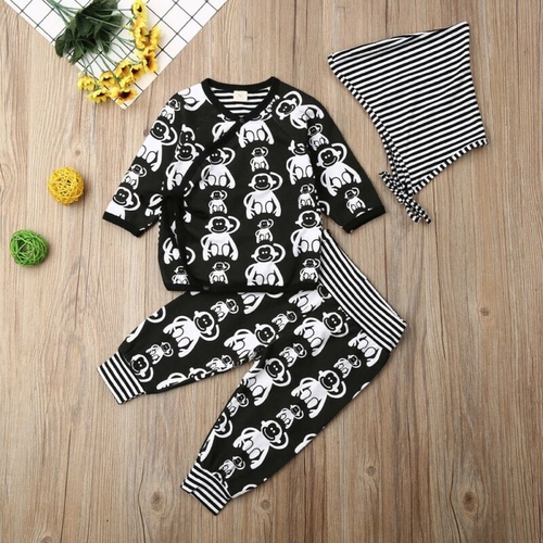 Pudcoco Autumn 3Pcs Newborn kids Infant Baby Boy
