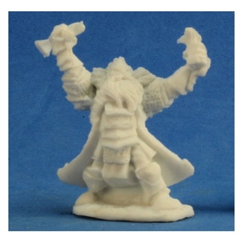 Reaper Miniatures REM77213 Bones Thain Grimthorn, Dwarf Cleric Min