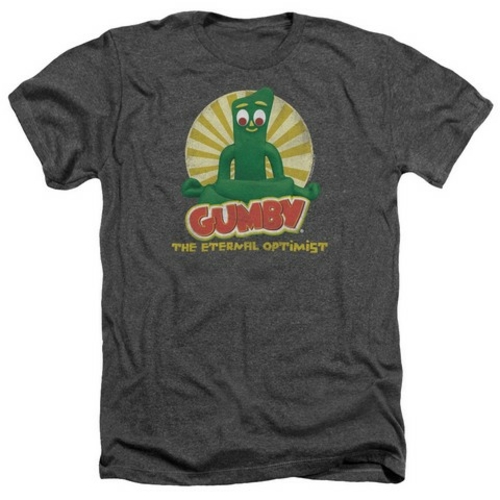 Trevco Gumby-Optimist Adult Heather Tee, Charcoal - Small