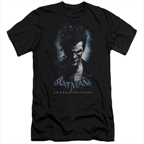 Batman Arkham Origins-Joker - Short Sleeve Adult 30-1 Tee, Black -