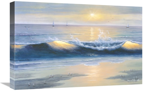 Global Gallery GCS-393964-1624-142 16 x 24 in. Blue Waves Art Print - 