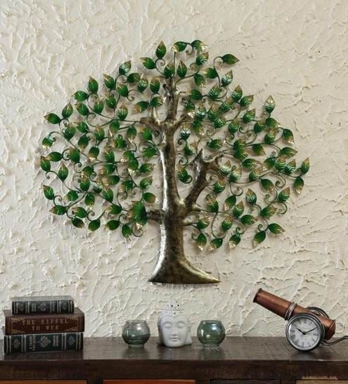 Green Manu Tree Metal Wall Art | Wall Decorative item for Living