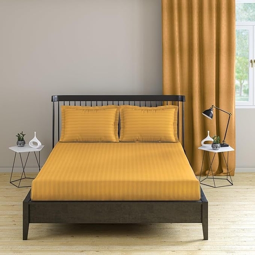 Basic 1Cm Satin Stripe Pure Cotton 210Tc, 3Pc Bedding Set, King Luxe