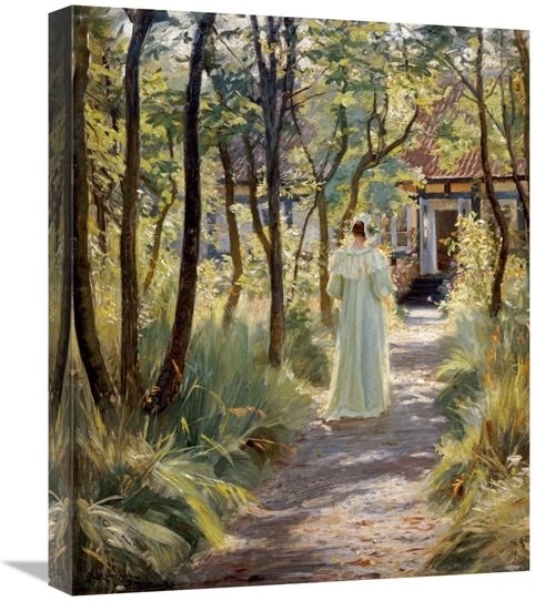 Global Gallery GCS-266698-22-142 22 in. Marie in the Garden Art Print 