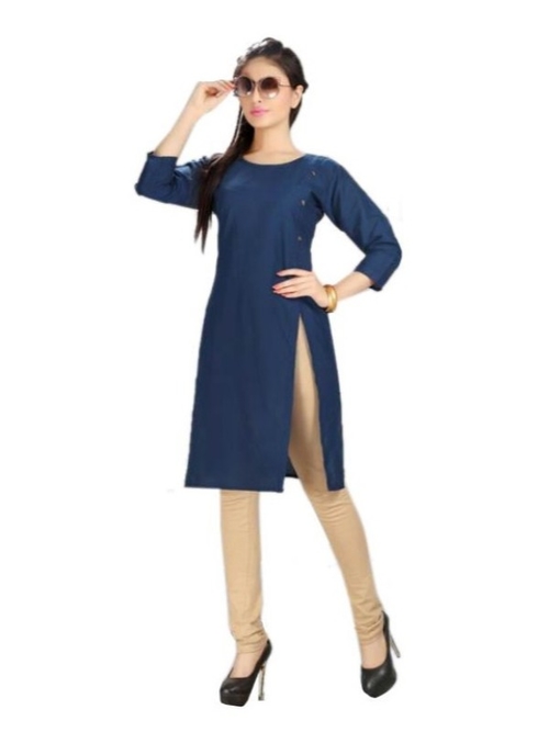 Blue A-Line Women's Kurti