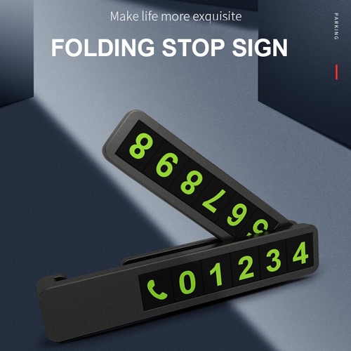 Folding Night Temporary Car Parking Card Phone