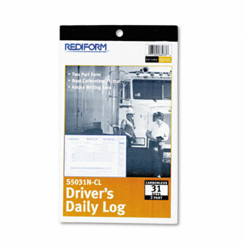 Rediform S5031NCL Driver&apos;s Daily Log  5-3/8 x 8-3/4   Carbonl