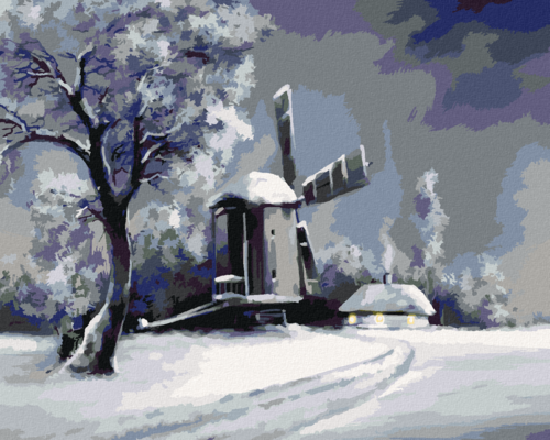 Paint by Numbers - RURAL LANDSCAPE IN WINTER