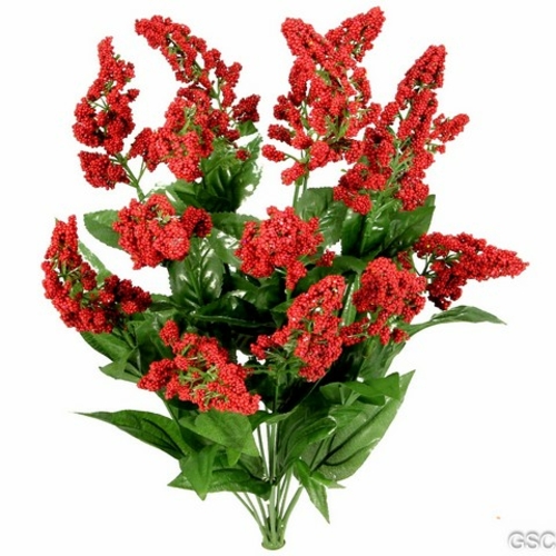 Admired by Nature GPB9342-BURG Artificial Heather Fillers Bush & Green