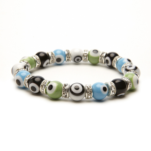 Alexander Kalifano BLUE-BEE-27 Evil Eye Gorgeous Glass Bracelets - Mul