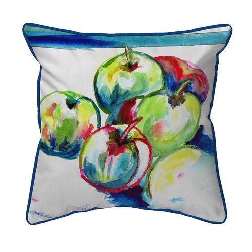 Betsy Drake SN814 12 x 12 in. Green Apples Small Pillow