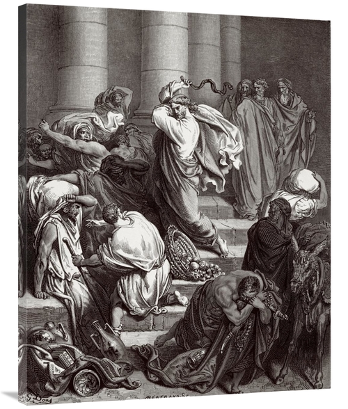 40 in. The Buyers & Sellers Driven out of the Temple by Jesus Holy Chr