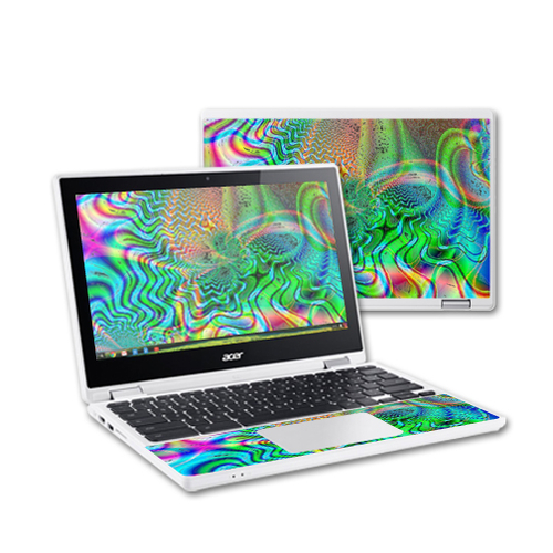 MightySkins ACCR11-Psychedelic Skin Decal Wrap for Acer Chromebook R11