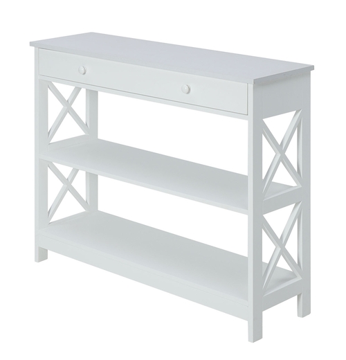 Oxford 1 Drawer Console Table, White