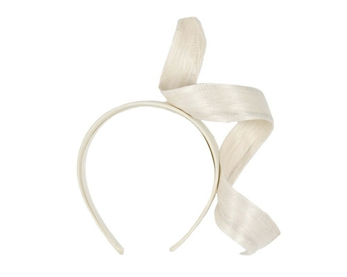 Cream twist fascinator headband