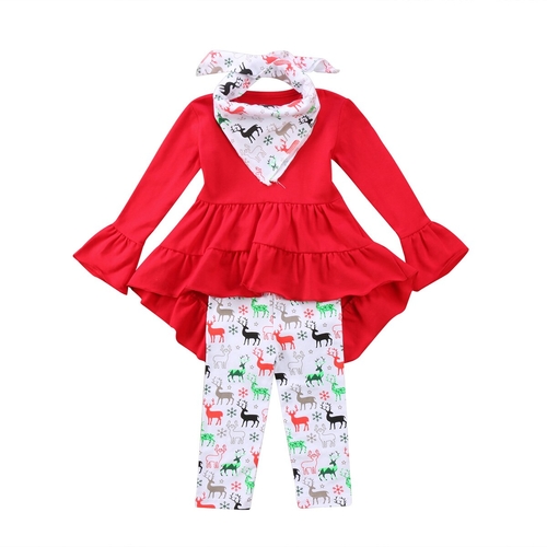 3PCS Christmas Child Toddler Baby Kids Girl