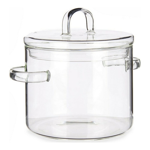 Casserole with Lid Borosilicate Glass Transparent (14,5 x 15,8 x 20