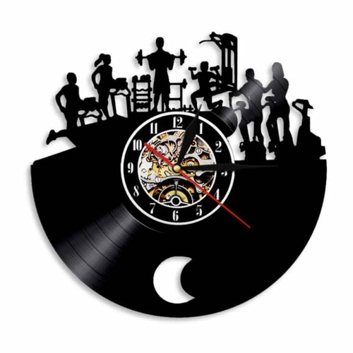 GYM ORNAMENT VINYL RECORD WALL CLOCK FANTASTIC GIFT