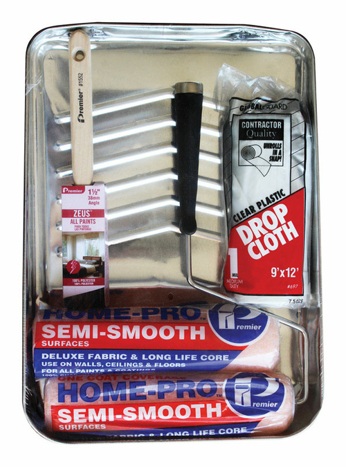 Premier 1898881 Home-Pro Metal Paint Tray Set, Silver