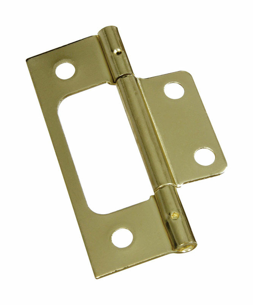 National Manufacturing Sales 5701396 3 in. Brass Non-Mortise Hinge - P