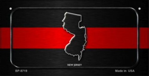 Smart Blonde BP-9719 New Jersey Thin Red Line Novelty Bicycle License 