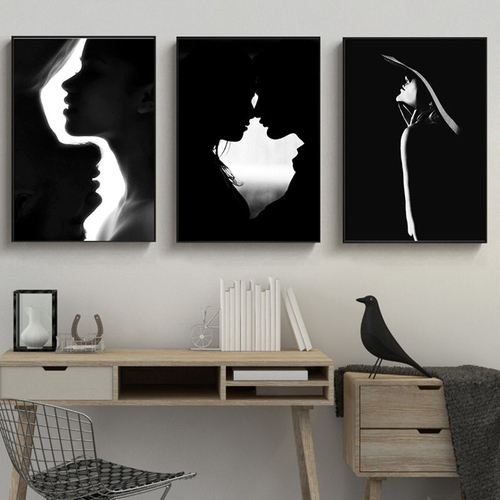 Black and White Figure Picture Home Decor