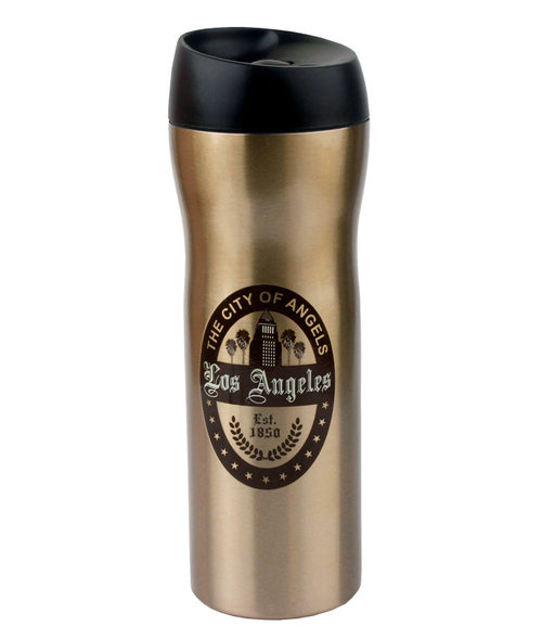 Americaware TVLAC1BR 18 oz Los Angeles Vacuum Tumbler - Brown