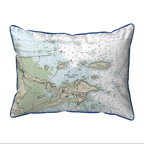 Betsy Drake SN13287BP Biddleford Pool, ME Nautical Map Small Corde