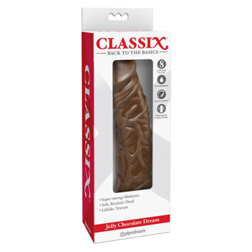 Pipedream Classix Jelly Chocolate Dream 8 in. Realistic Vibrating