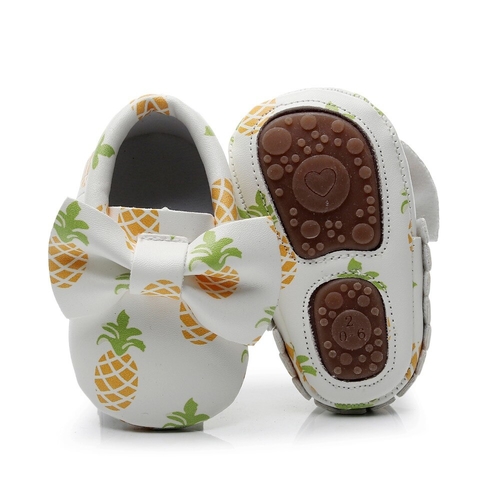 Lovely Printing Hard Sole Baby PU Leather Shoes